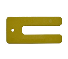 1.5mm Thick 75mm Yellow Window Packers/Shims