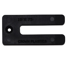 10mm Thick 75mm Black Window Packers/Shims